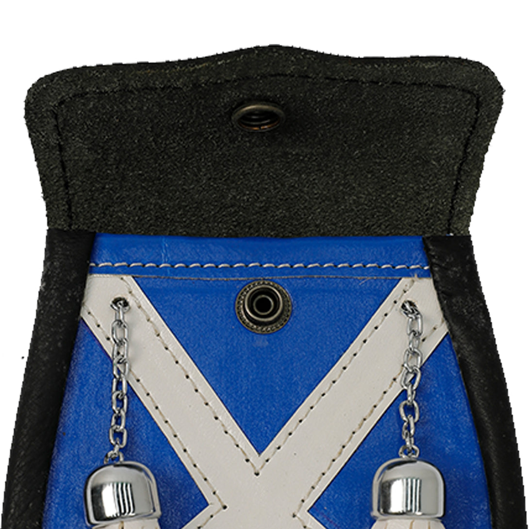 Babies Kilt Saltire Sporran With 2 Tassels & Belt front button