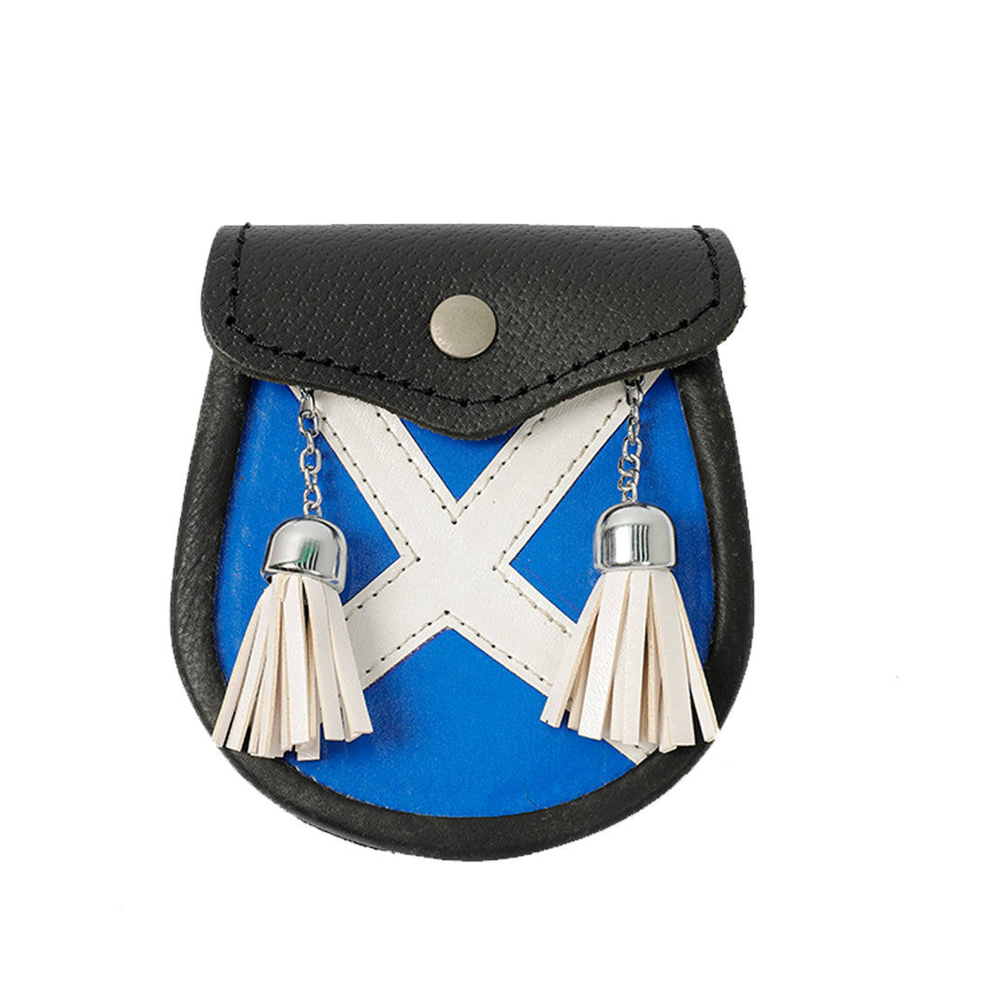 Babies Kilt Saltire Sporran With 2 Tassels & Belt front