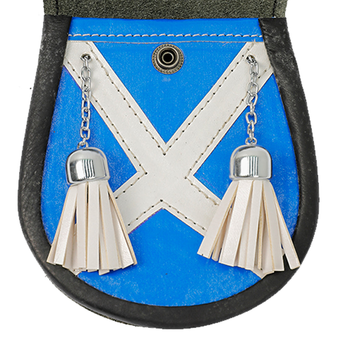 Babies Kilt Saltire Sporran With 2 Tassels & Belt tassels