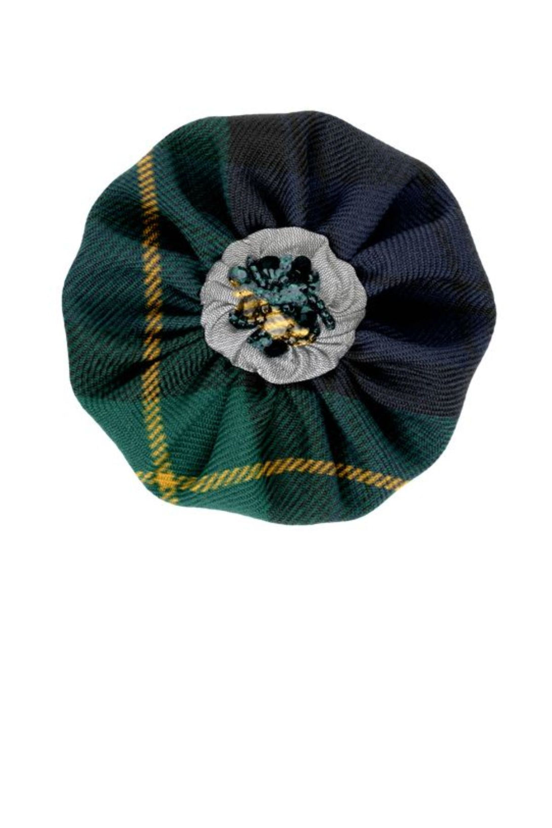 Beaded Tartan Brooch