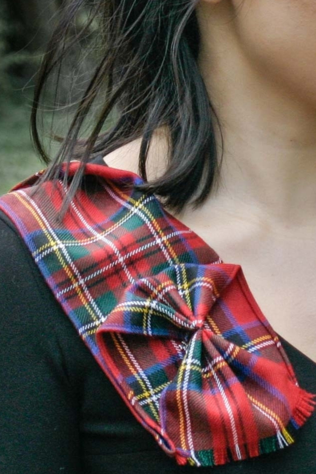 Bow Rosette Tartan Mini Sash