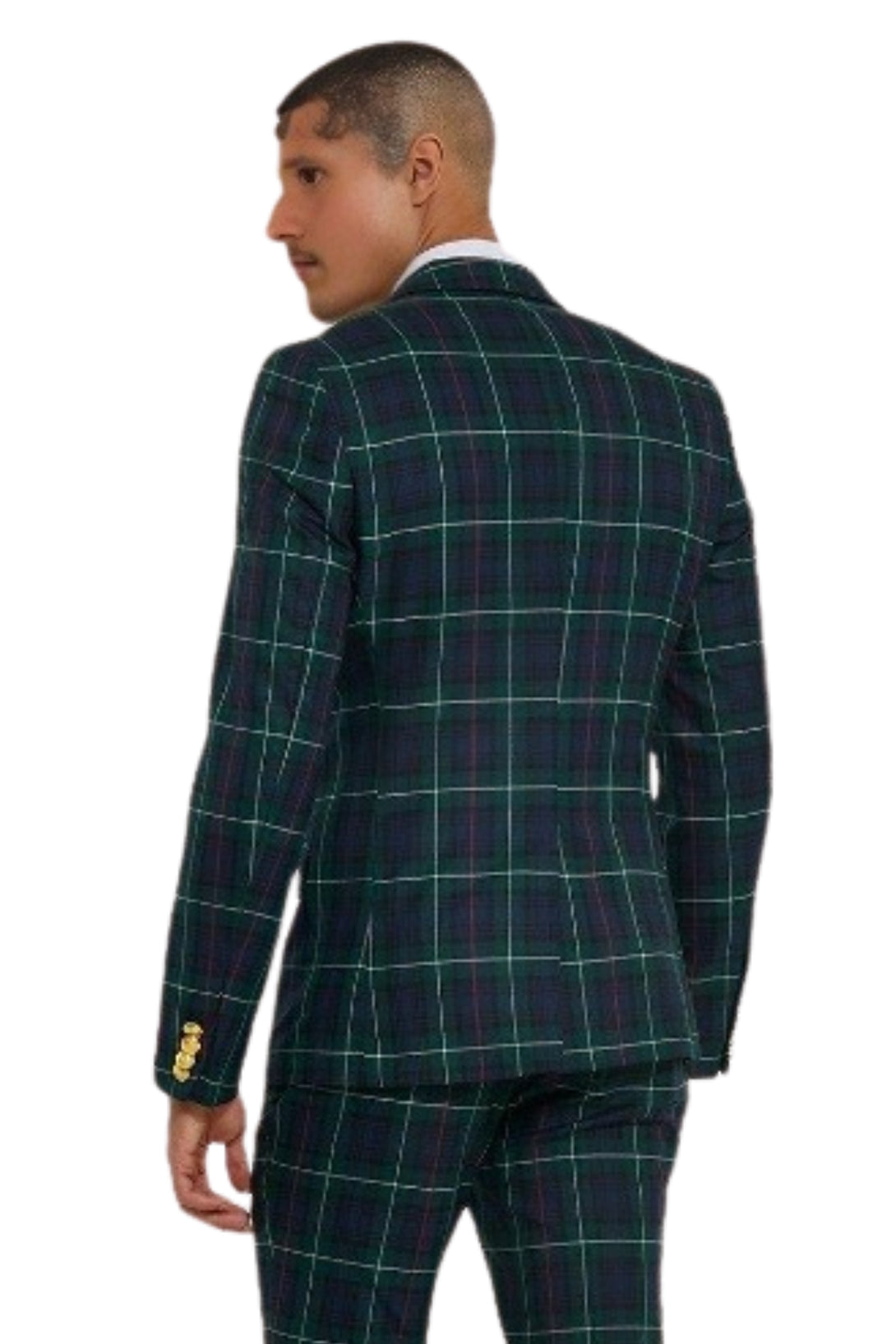 Double-Breasted Tartan Jacket