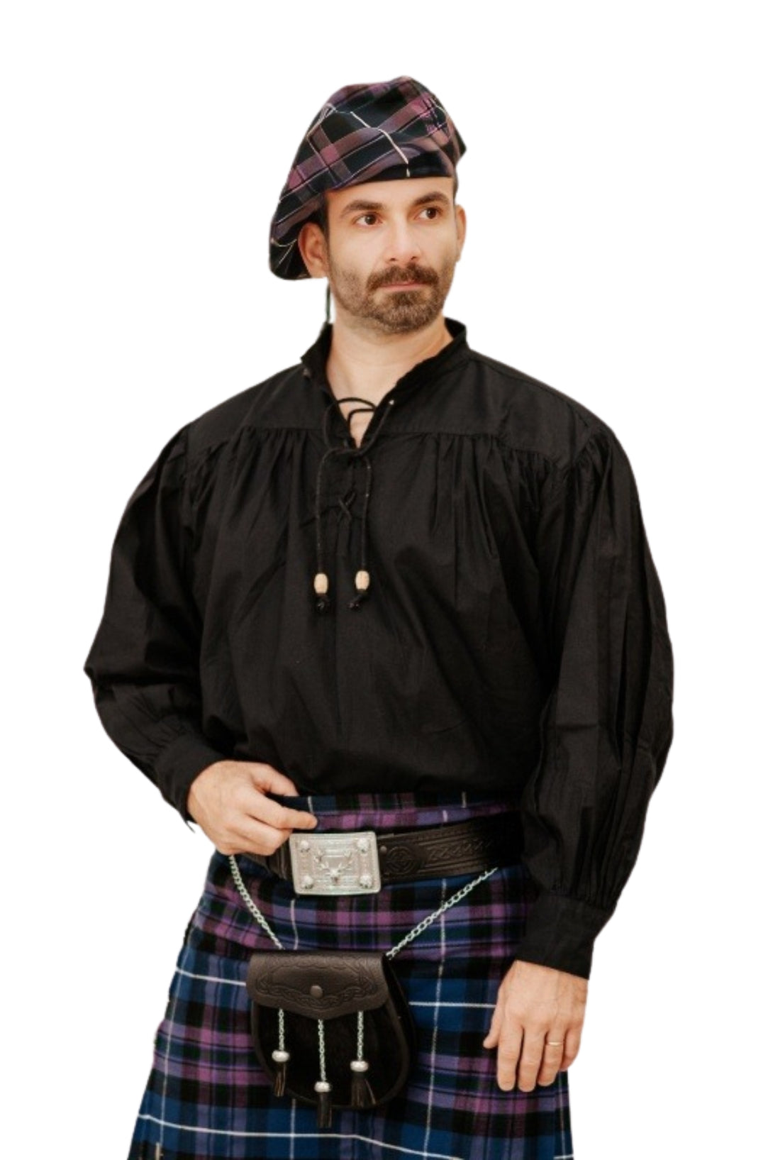 Rustic Highland Lace-Up Kilt Shirt