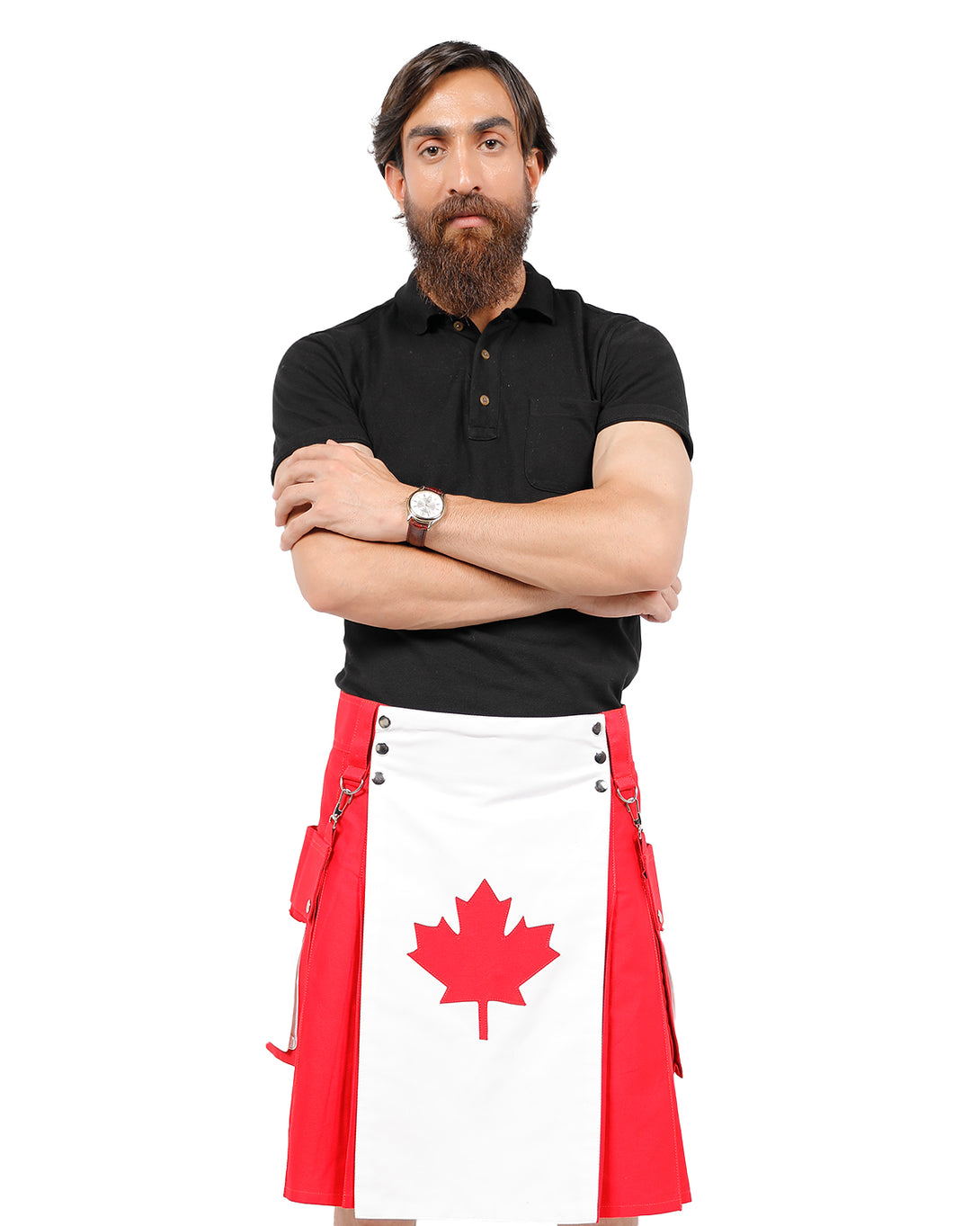 Front view of Maple Pride Utility Kilt