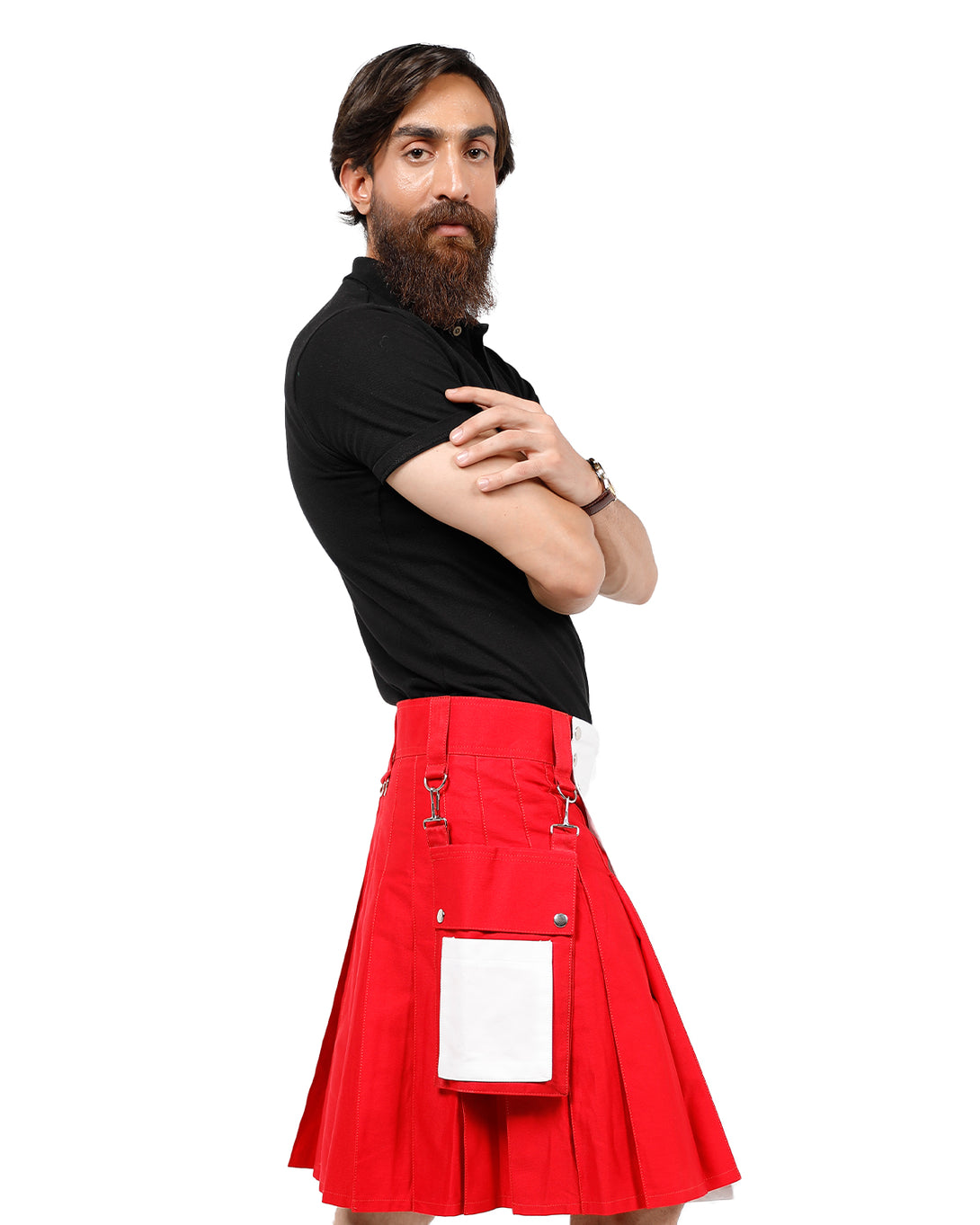 Side view of Maple Pride Utility Kilt