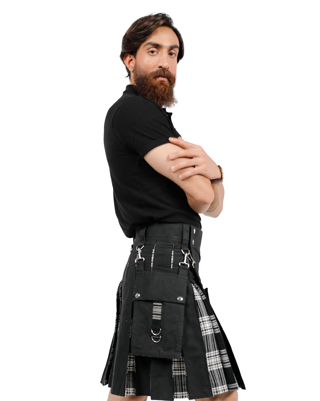 Side view of Midnight Hybrid Kilt