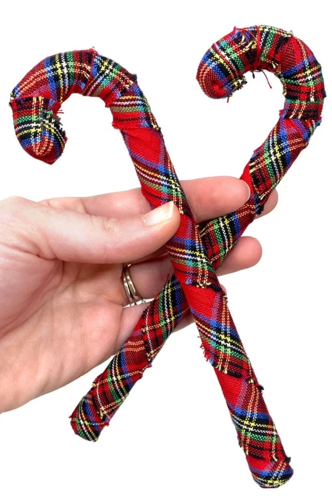 Tartan Candy Cane Ornament