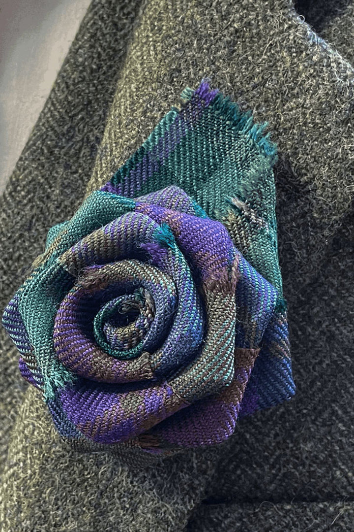 Tartan Rose Brooch