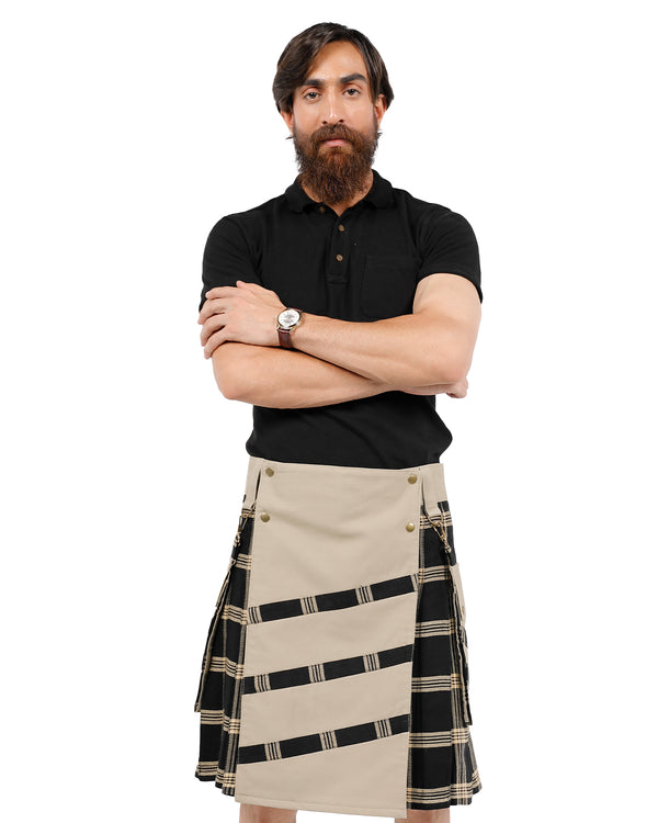 Front view of Tartan Trek Utility Kilt