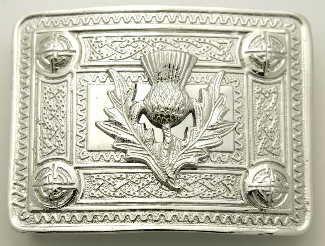 Celtic Knot with Thistle mount Buckle