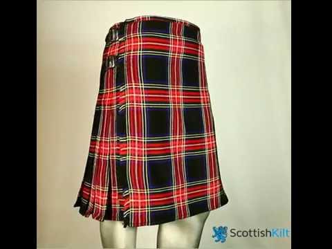 Black Stewart Tartan kilt - Video