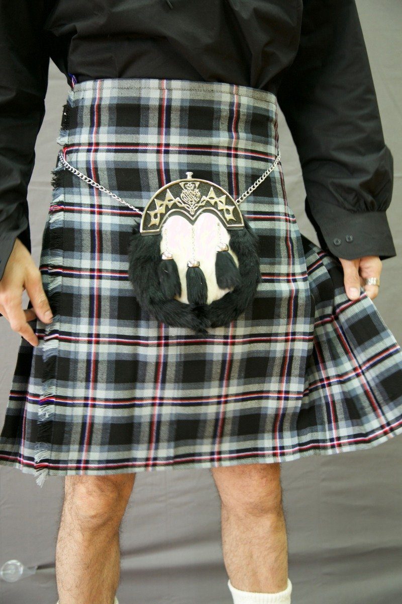 iron horse tartan kilt - front view