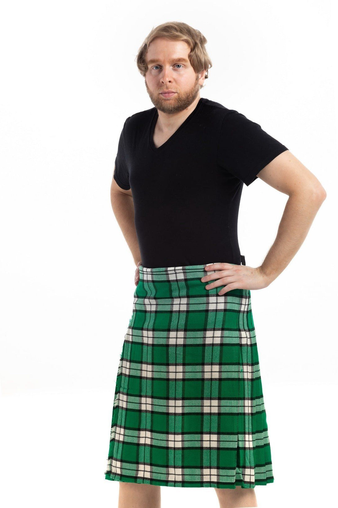 Longniddry Green Tartan Kilt - Right