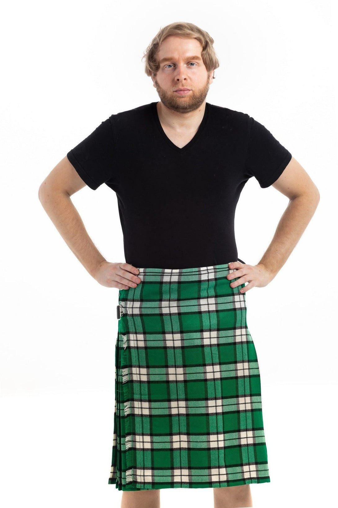 Longniddry Green Tartan Kilt - Front