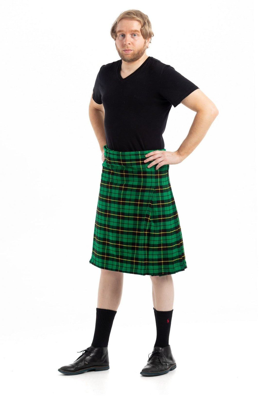 Wallace Hunting Tartan kilt -  side view